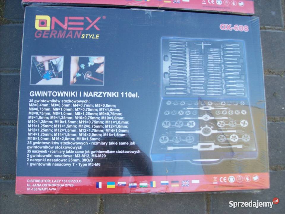 GWINTOWNIKI I NARZYNKI ZESTAW 110EL OX608 Głogowa