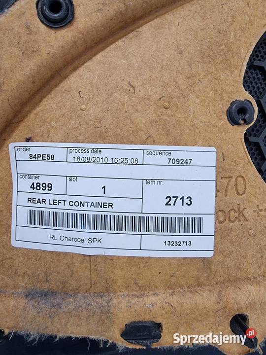 BOCZEK TAPICERKA DRZWI LEWY TYŁ OPEL CORSA D 3D sprzedam