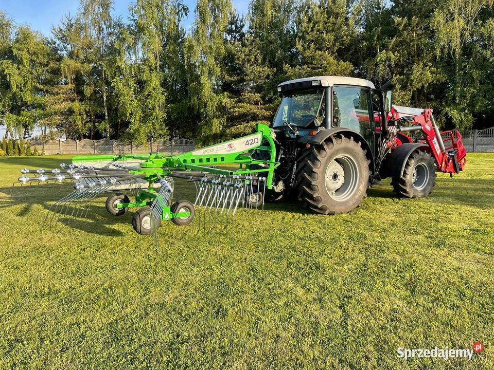 Zgrabiarka INTERTECH 35m 42m tandem WOM nieuszkodzony Rolnictwo Miechów