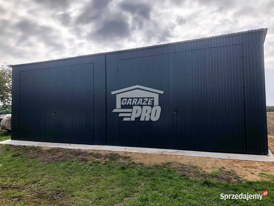 Hala Garaż blaszany 8x6 ścianka działowa Brama