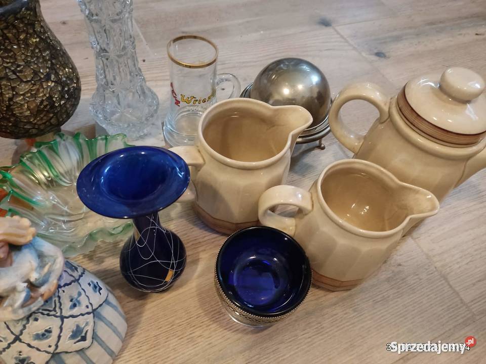 karton pełen skarbów świecznik szkło wazon Gorzów Wielkopolski