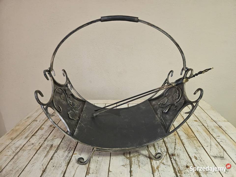 METALOWY Kosz na drewno