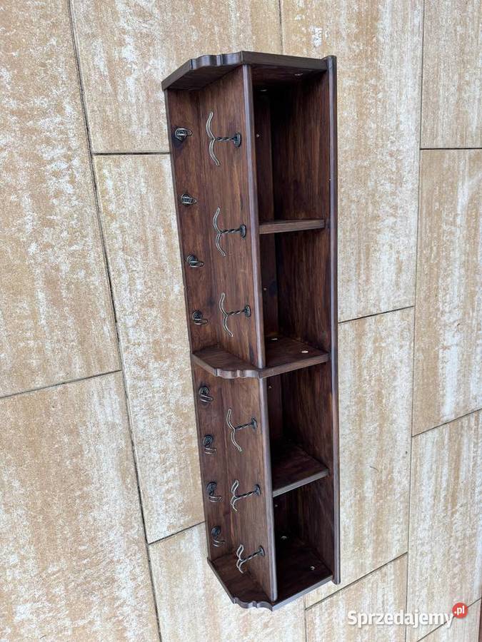 Wieszak na ścianę wiszący drewniany półka Ikea Wieszaki mazowieckie