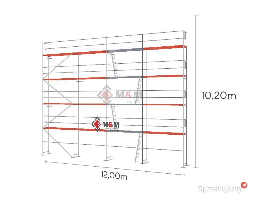 Rusztowanie elewacyjne 1224 m2 Rusztowanie Rusztowania opolskie Stare Siołkowice