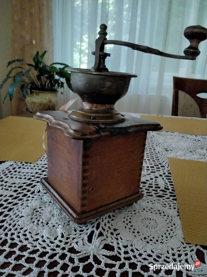 Stary młynek z porcelanowym uchwytem Antyki Wieliczka sprzedam