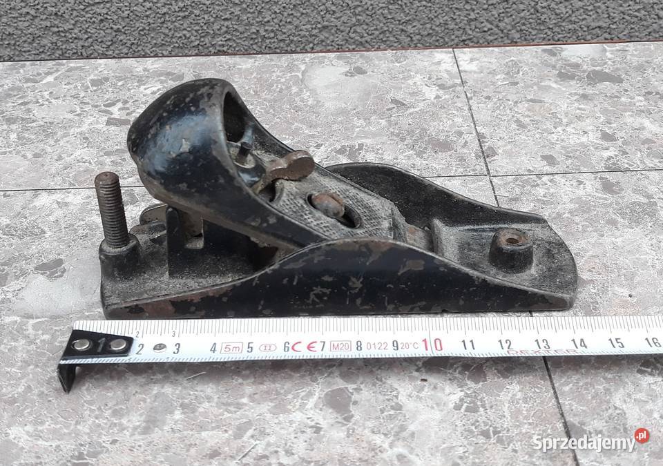 7 Stary metalowy strug ręczny hebel mały Tczew