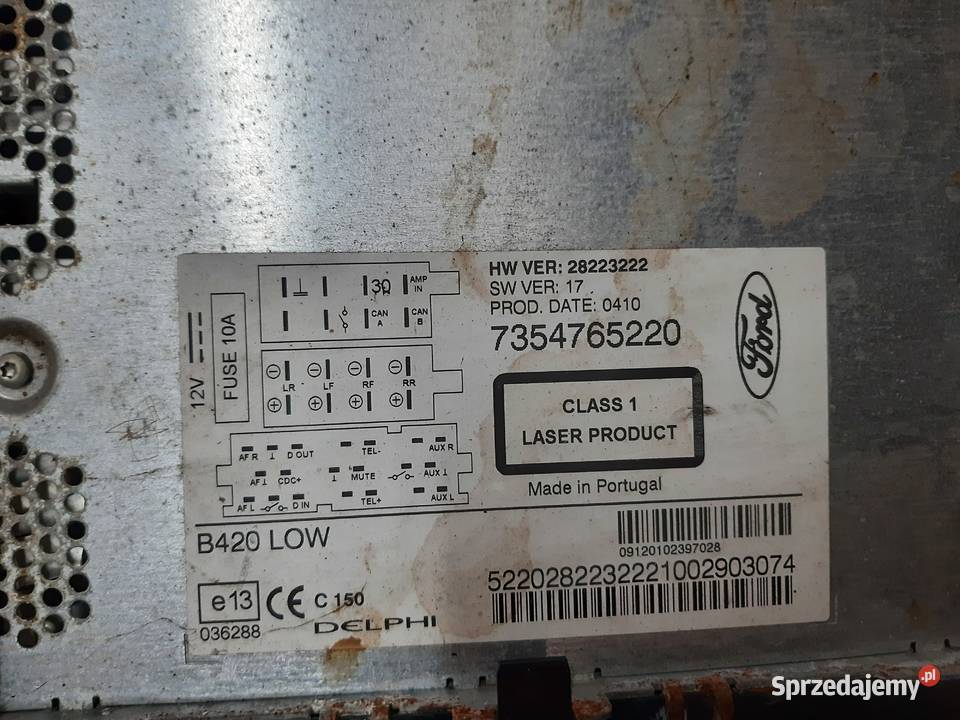 Fabryczne Radio CD Ford Ka 2 II Mk2 Fabryczne łódzkie Ksawerów