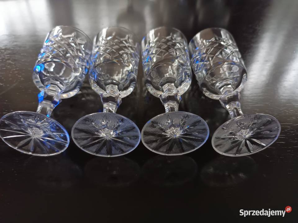 Kieliszki kryształowe 4 Aleksandrów Łódzki
