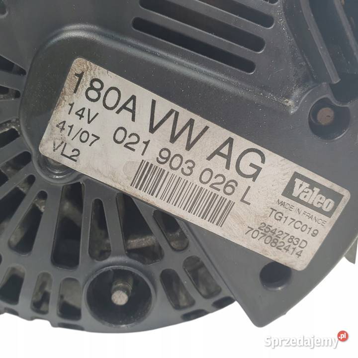 ALTERNATOR VW Passat B6 20 TDI valeo 021903026L osobowe lubelskie Chełm sprzedam