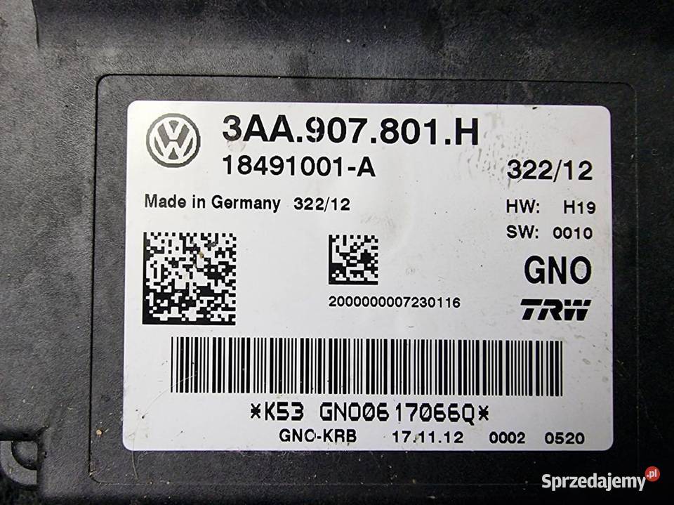 MODUŁ VOLKSWAGEN PASSAT CC 3AA907801H sprzedam