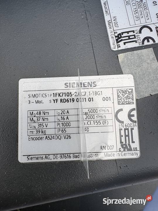 Siemens 1FK71052AC711BG1 Servo Motor Warszawa