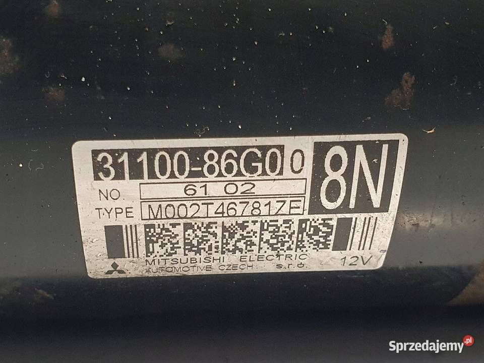 ROZRUSZNIK Suzuki Swift MK6 16 16V 3110086G00 Układ elektryczny silnika Chełm