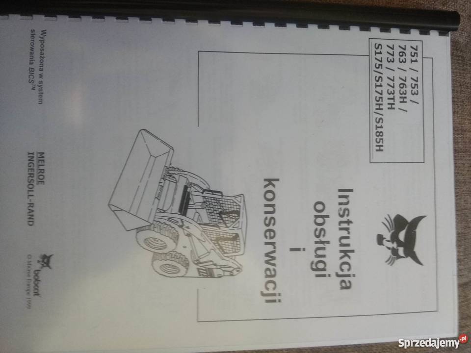 INSTRUKCJA obsługi dtr bobcat 751 753 s175 773 Myślenice