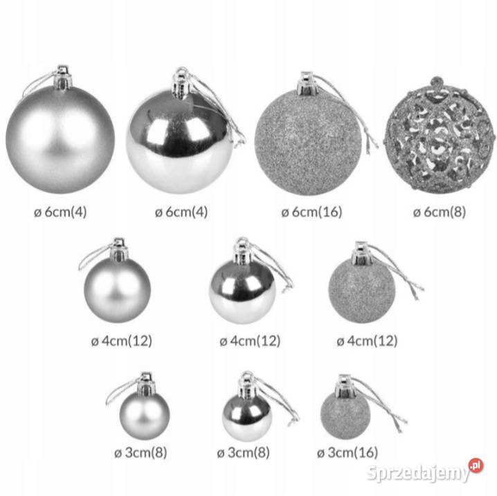 BOMBKI CHOINKOWE 643 100 ZESTAW SZARY wielkopolskie Suchy Las sprzedam