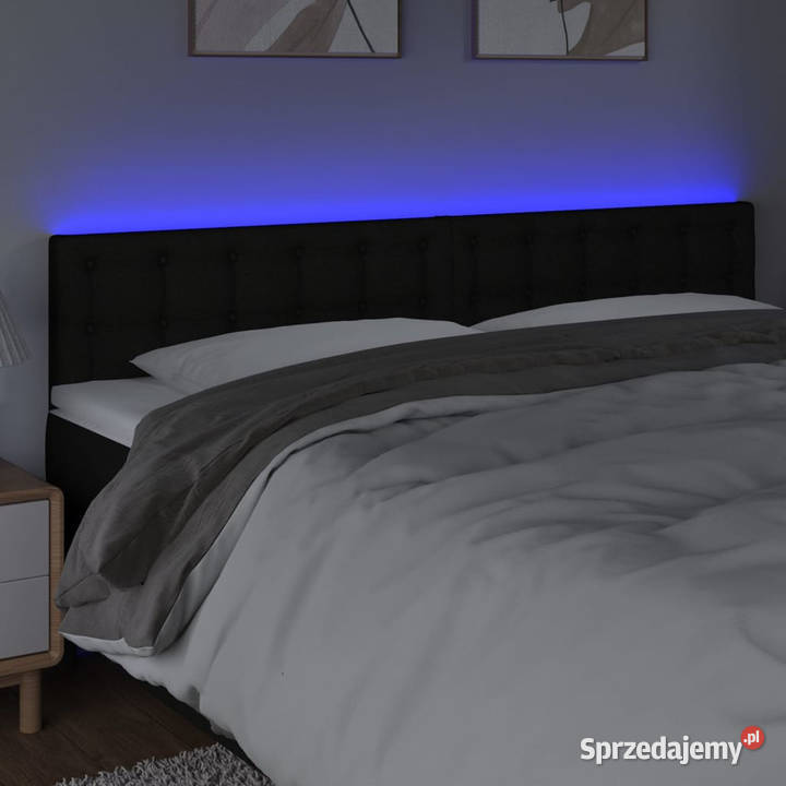 Zagłówek do łóżka z LED czarny 180x5x7888 sprzedam