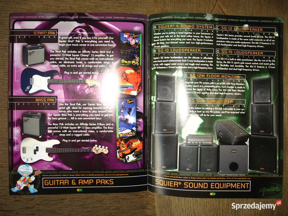 Squier Guitars Basses katalog Kępice