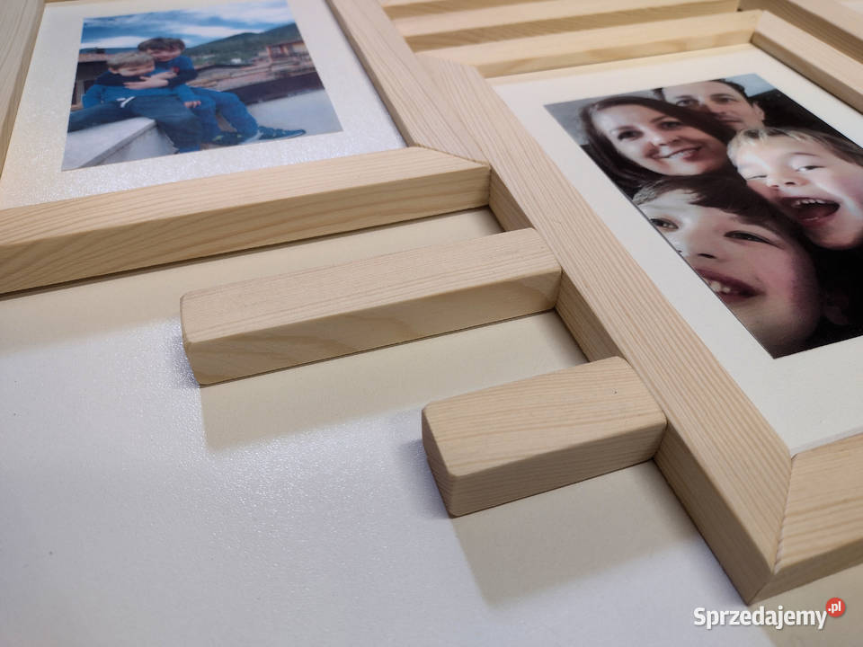 Drewniana Multirama Ramka Na 10 zdjęć 15x21 dolnośląskie Wrocław