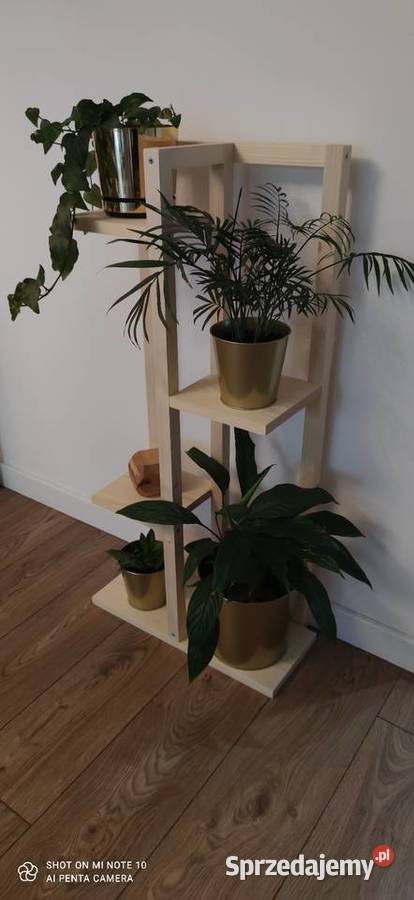 Kwietnik drewniany stojak na kwiaty Zduńska Wola