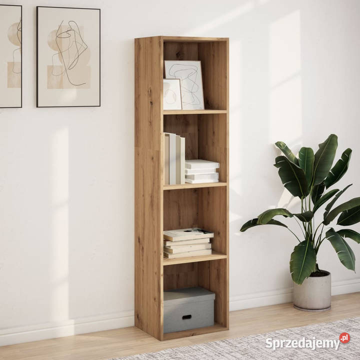 Regał na książki dąb artisian 40x30x152 WM857884 mazowieckie Warszawa