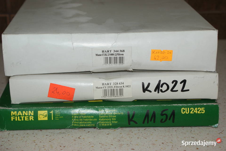K 1022 FILTRON FILTR POWIETRZA KABINOWY RENAULT Białobrzegi sprzedam