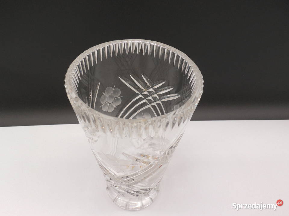 Wazon Kryształowy PRL Ręczny Szlif Raszków