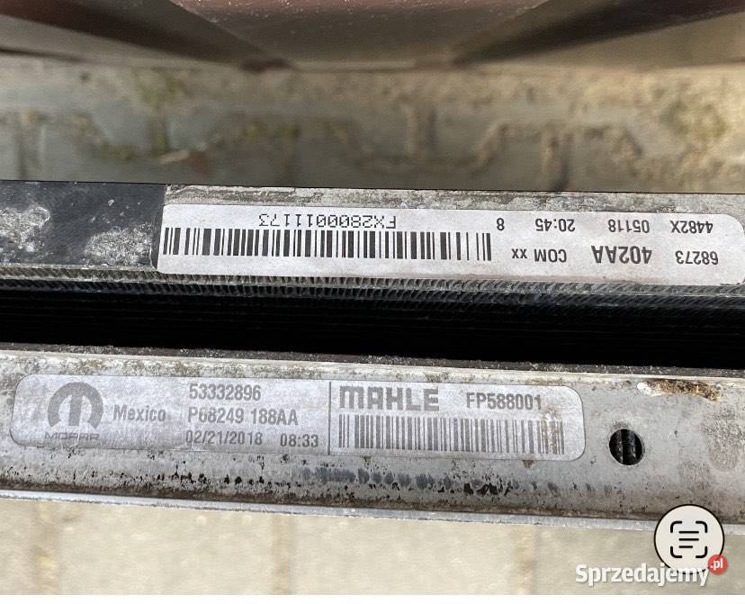 Komplet chłodnic diesel Jeep Compass II Siedlce