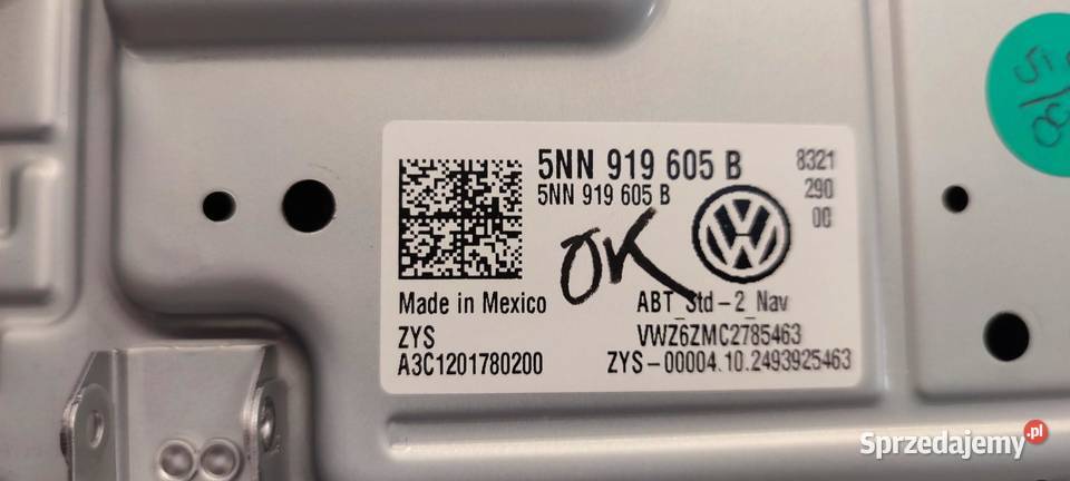 VW TIGUAN ALLSPACE EKRAN WYŚWIETLACZ 5NN919605B