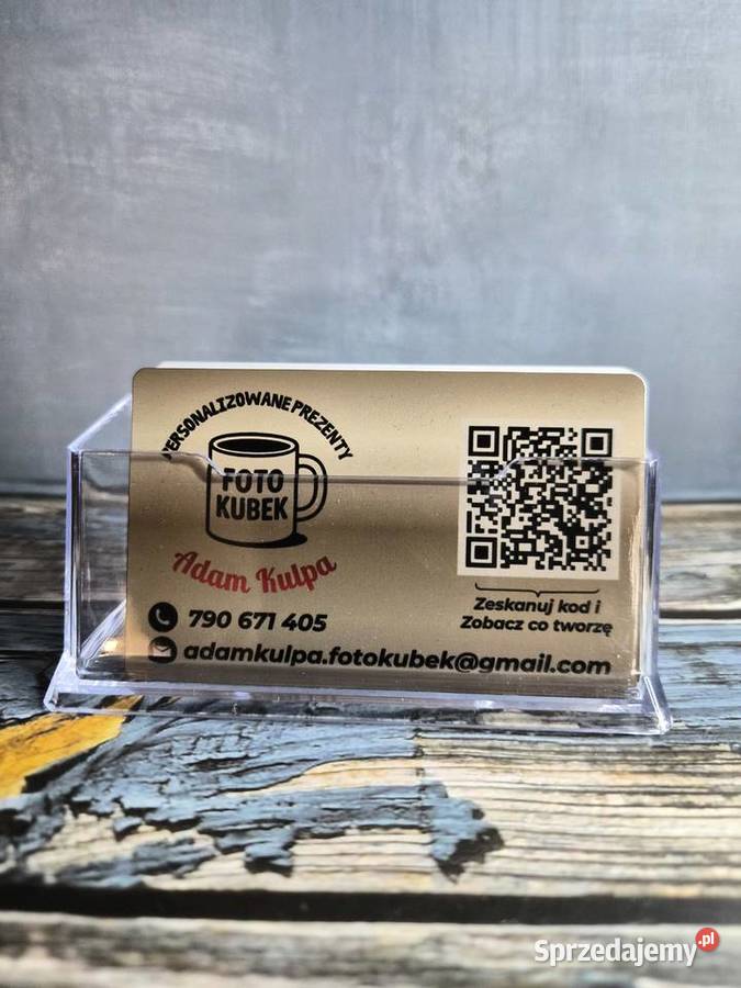 Wizytówki metalowe aluminiowe PREMIUM Warszawa