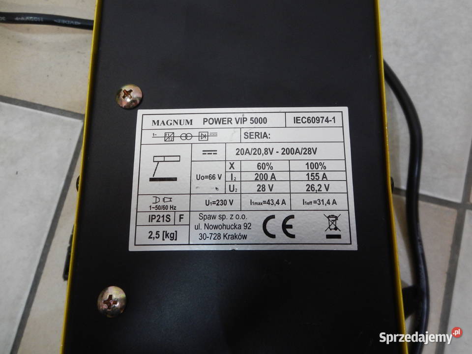 Spawarka Power Vip 5000 Power Vip Gwarancja Leżajsk