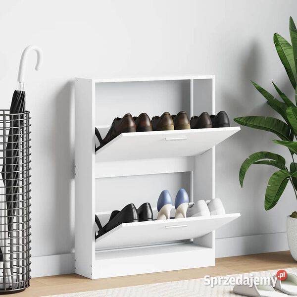 vidaXL Szafka na buty Biała 59x17x81 Drewno Warszawa