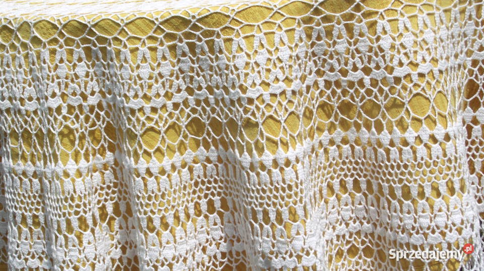 Rękodzieło obrus koronkowy łódzkie Leźnica Wielka-Osiedle