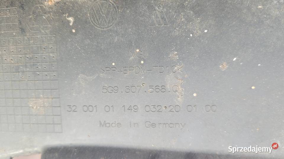 VW GOLF 7 VII KOMBI SPOILER DOKŁADKA ZDERZAKA śląskie Ruda Śląska
