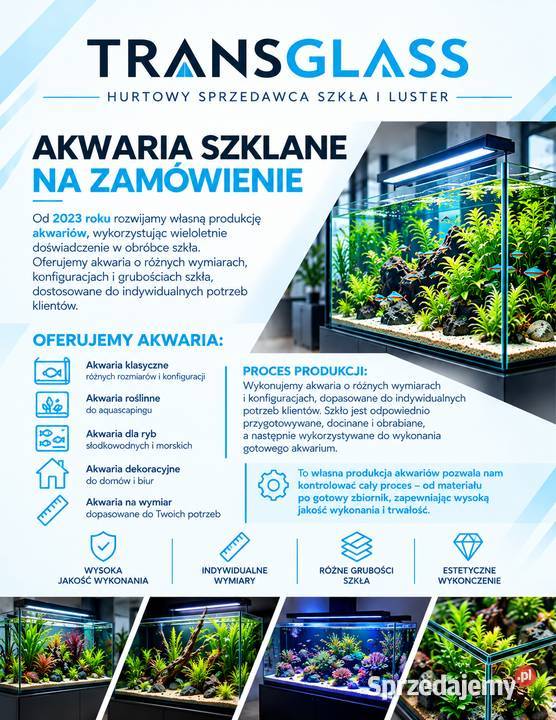 TRANSGLASS POLSKI PRODUCENT AKWARIÓW Dąbrowa Górnicza usługa dla zwierząt