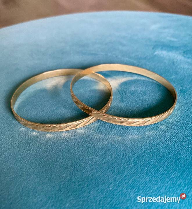 Komplet 2 złotych pięknych bransoletek złoto 14K sprzedam