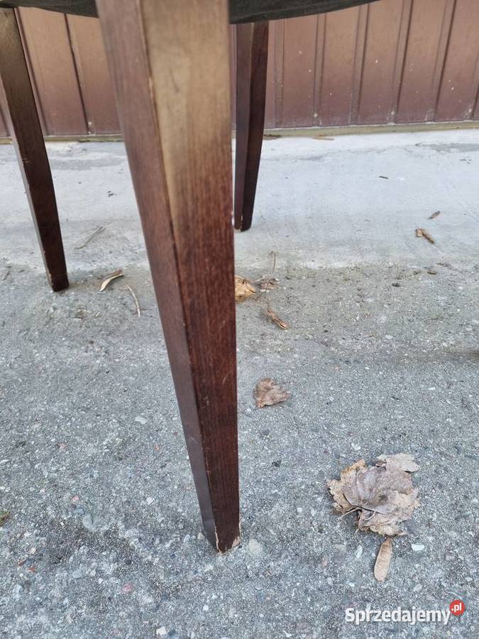 Krzesło tapicerowane welur beżowe stan odbiór Płock