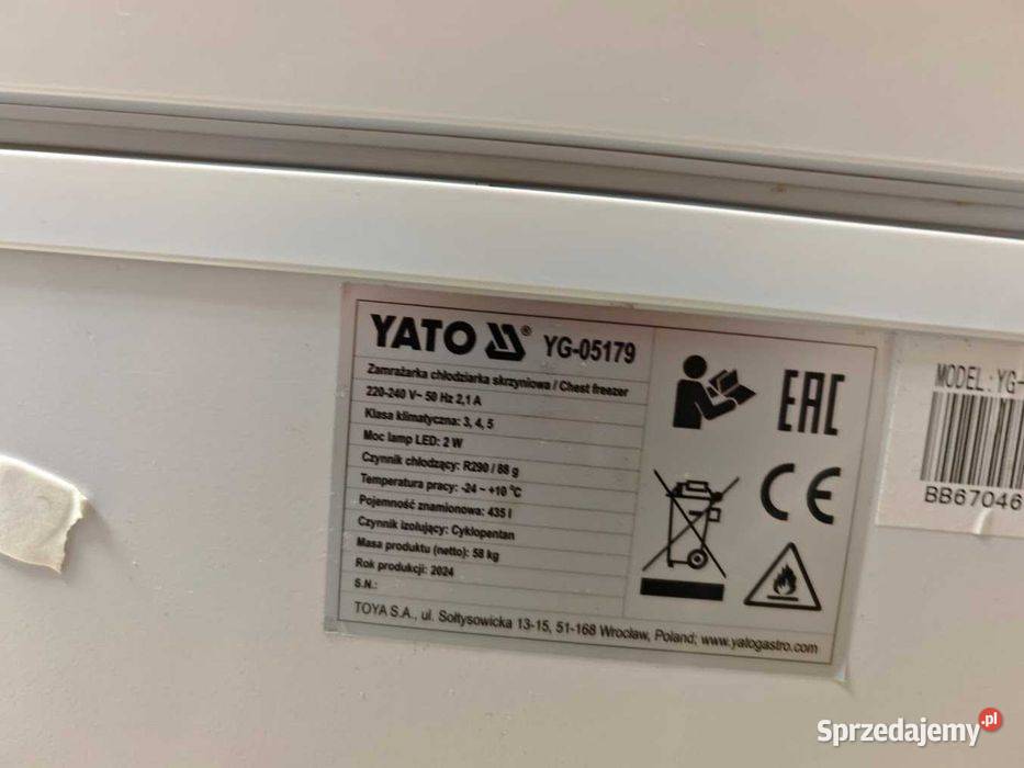 Zamrażarka skrzyniowa 435L śląskie Góra