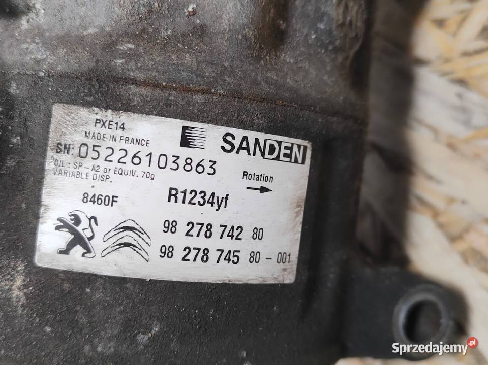 Sprężarka Kompresor Klimatyzacji Citroen DS7 Pleszew