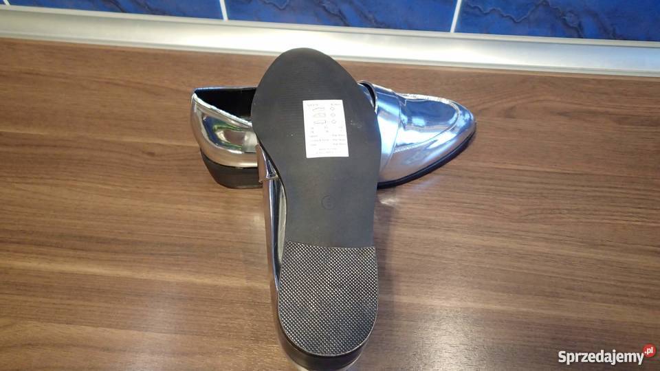 Buty Damskie Lordsy Srebrne 375 NOWE 23cm Półbuty Sosnowiec sprzedam