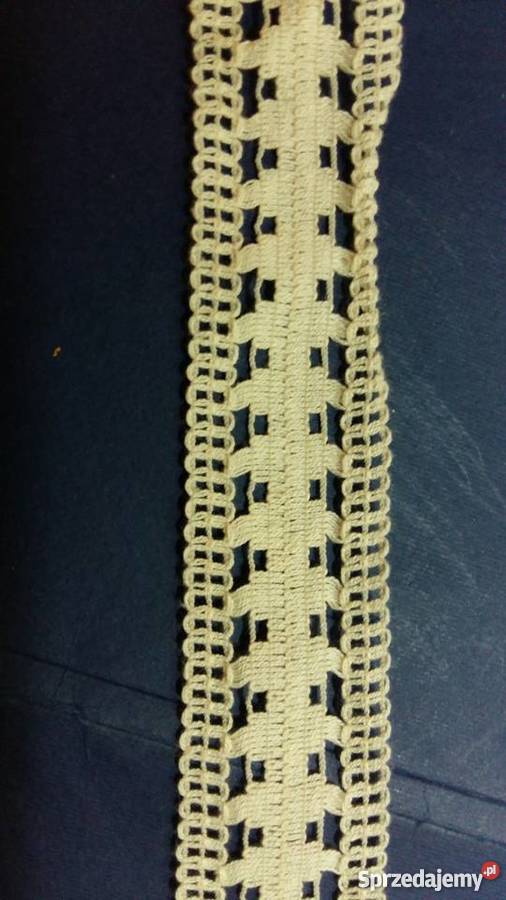 Biała taśma satynowaWstawki koronkiPasmanteria Łódź