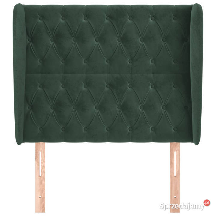 Zagłówek uszak ciemnozielony 93x23x118128
