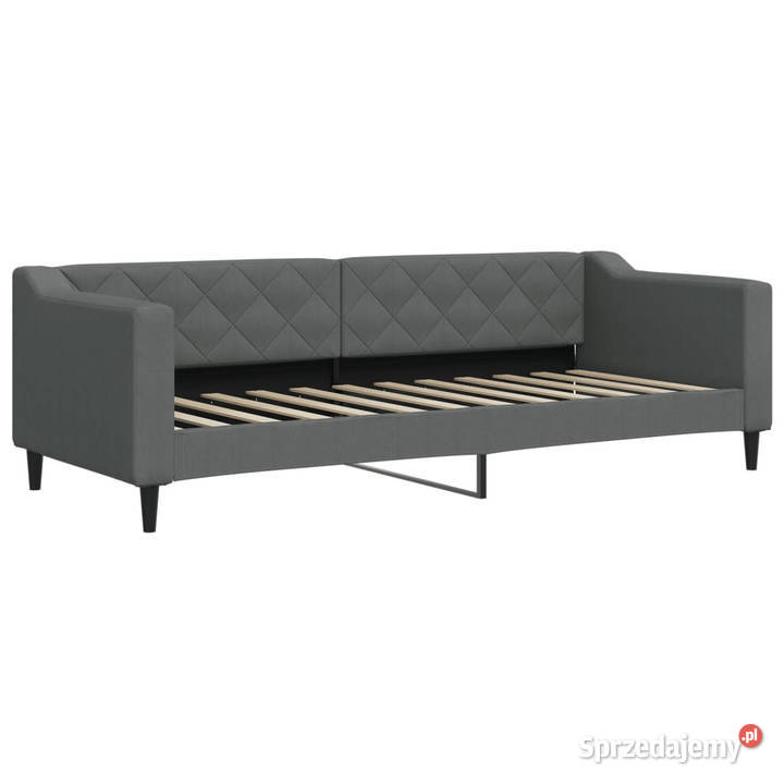 Sofa rozsuwana z szufladami ciemnoszara tkanina sprzedam