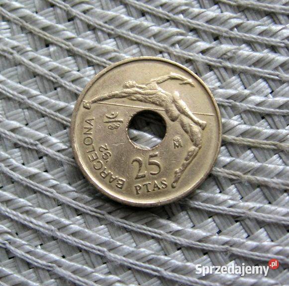 Hiszpania 25 Ptas 1990r Barcelona 1992r Kalisz
