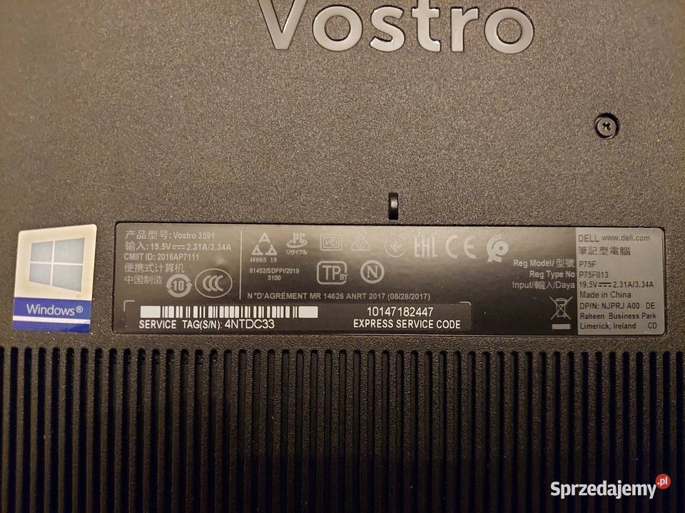 Laptop Dell Vostro 3591 Poznań sprzedam