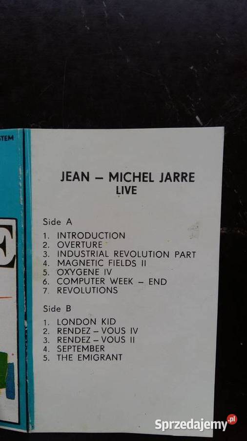 Kaseta magnetofonowa Jean Michael Jarre Live Siemiatycze