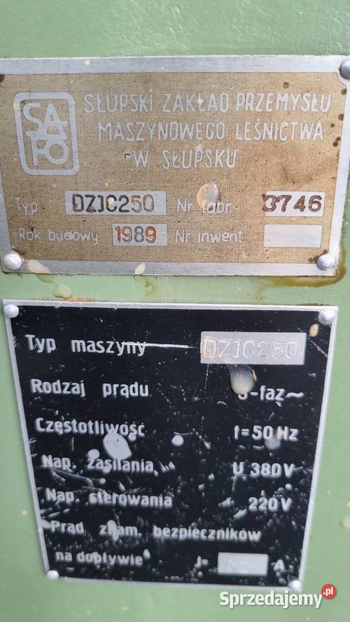 Szlifierka długotaśmowa SAFO DZJC 250 pomorskie Karsin