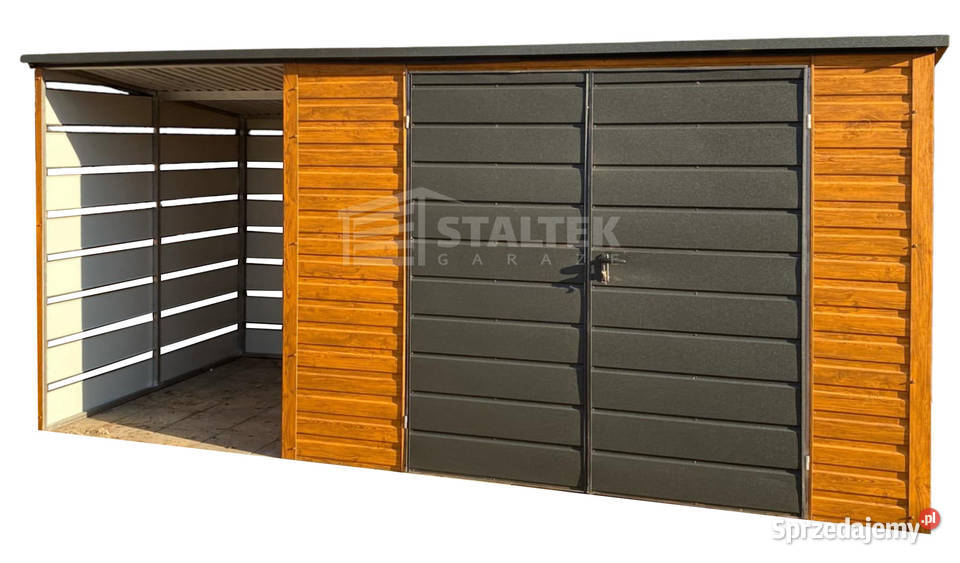 Schowek Domek Ogrodowy 3x2m wiata 15m Brama dach Konin