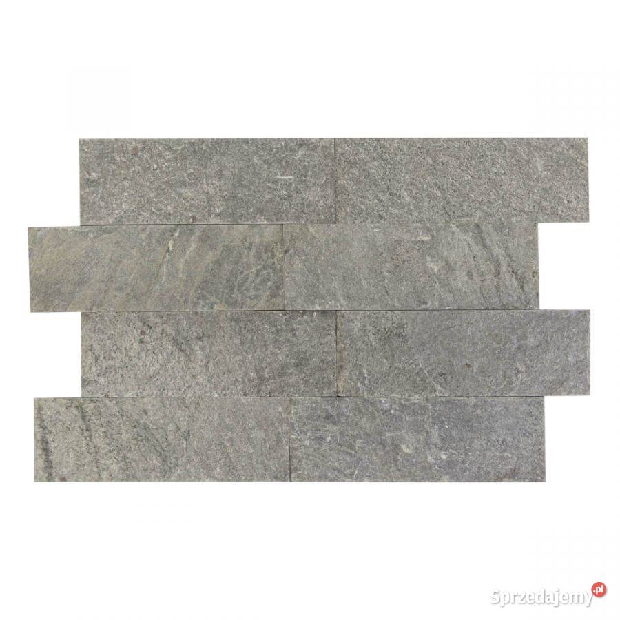 Płytki Kwarcyt Silver Grey naturalny 10x30x0813