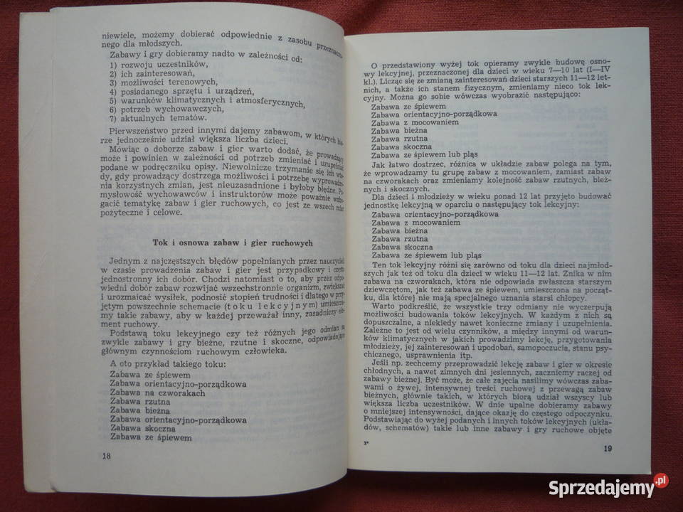 Gry i zabawy ruchowe Roman Trześniowski 500 Gier zachodniopomorskie Szczecin sprzedam