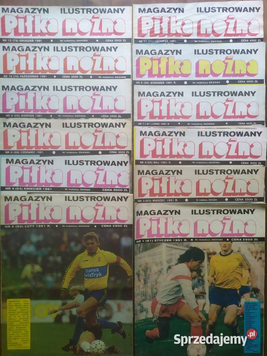 Piłka Nożna Magazyn rocznik 1991 kompletny Łódź