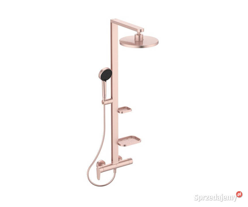 Ideal Standard, Alu+. System prysznicowy, różowy mat BD584R0